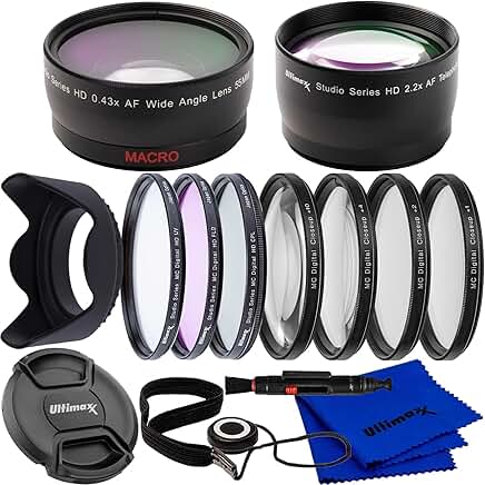 Complete 55mm Lens Filter Kit with Telephoto, Wide Angle, and Macro Lenses