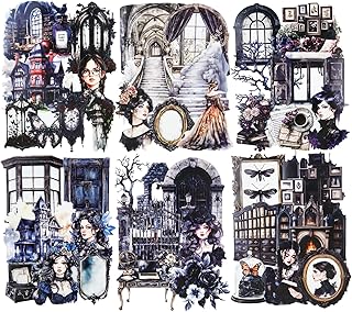 Gothic Manor Vintage Sticker Set for Crafts and Journaling