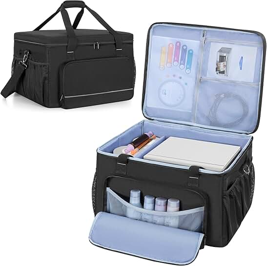 Printer Carrying Case with Divider, Padded Travel Bag