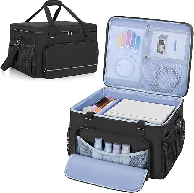 Printer Carrying Case with Divider, Padded Travel Bag