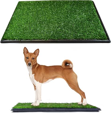 Dog Grass Pad with Tray for Indoor and Outdoor Use