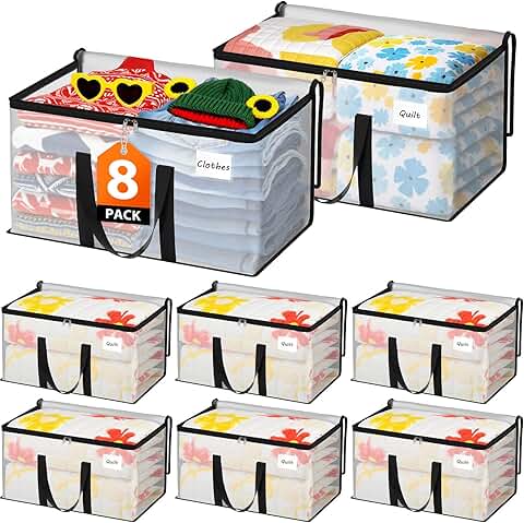 Extra Heavy Duty Oversized Storage Totes with Reinforced Handles