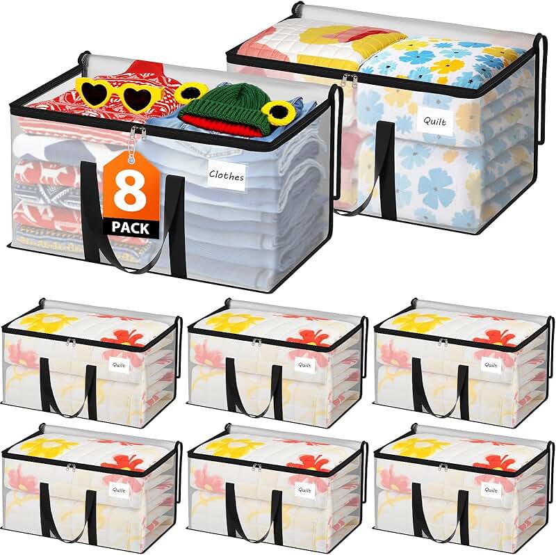 Extra Heavy Duty Oversized Storage Totes with Reinforced Handles