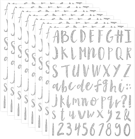 552 Vinyl Letter and Number Stickers Kit for Crafts