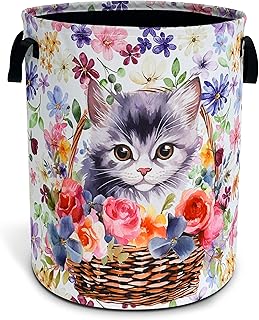 Foldable Cat-Shaped Laundry Basket with Handle