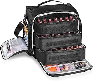 Large Nail Polish Organizer with 3 Removable Pouches