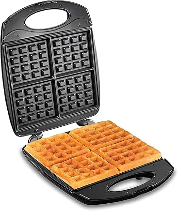 Non-Stick Belgian Waffle Maker with Indicator Lights