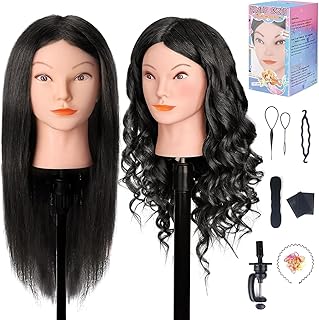 18-inch mannequin head with real human hair for styling practice