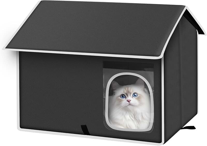 Outdoor Pet Shelter with Window and Escape Door