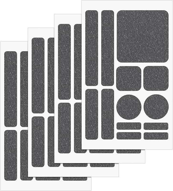 Set of four gray non-slip grip stickers