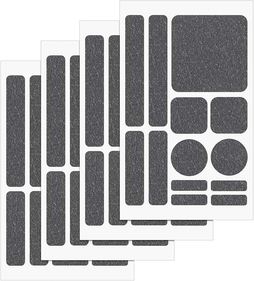 Set of four gray non-slip grip stickers