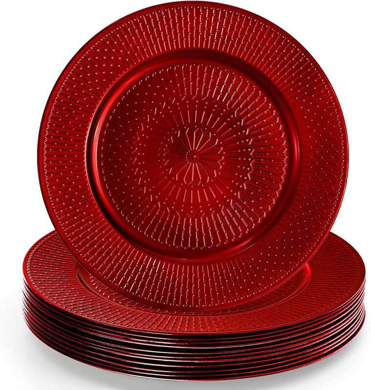 Set of 6 Green 8-Inch Ceramic Salad Plates