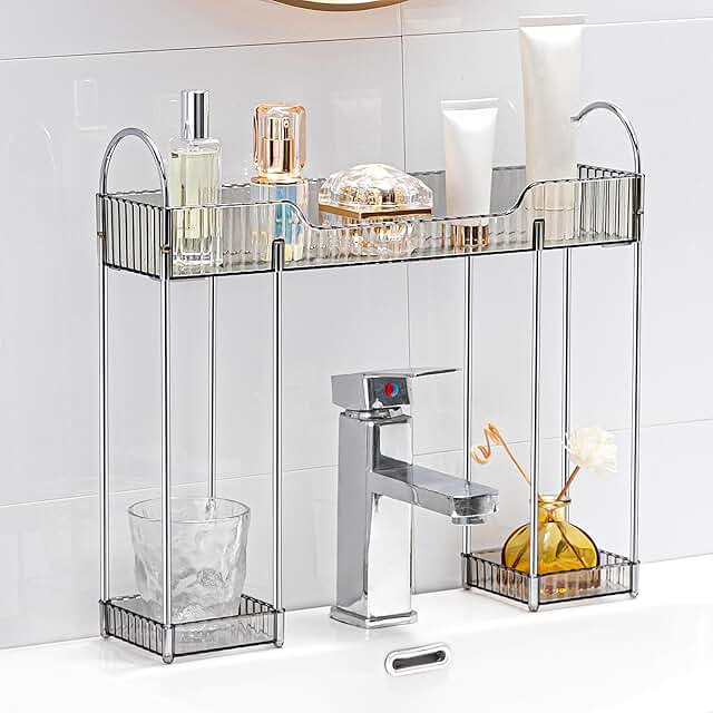 Narrow Over-Faucet Bathroom Counter Organizer