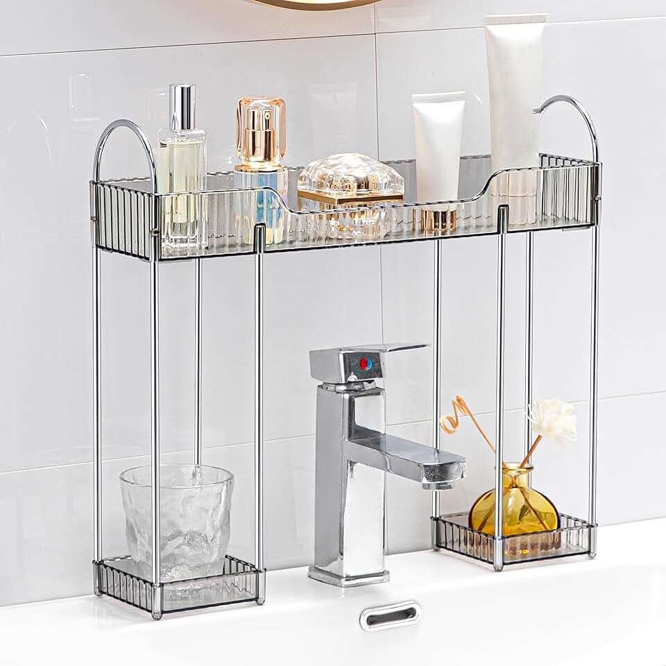Narrow Over-Faucet Bathroom Counter Organizer