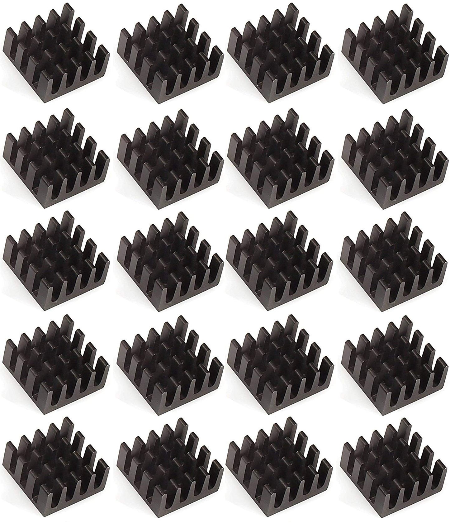 20pcs 14mm Black Aluminum Heatsinks for Cooling