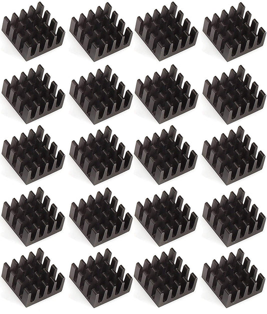 20pcs 14mm Black Aluminum Heatsinks for Cooling