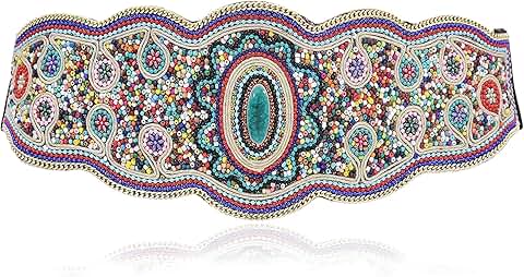 Bohemian Beaded Elastic Waist Belt for Women