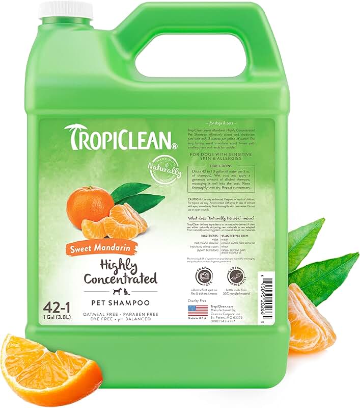 High Concentrate Dog Shampoo for Groomers, 1 Gallon