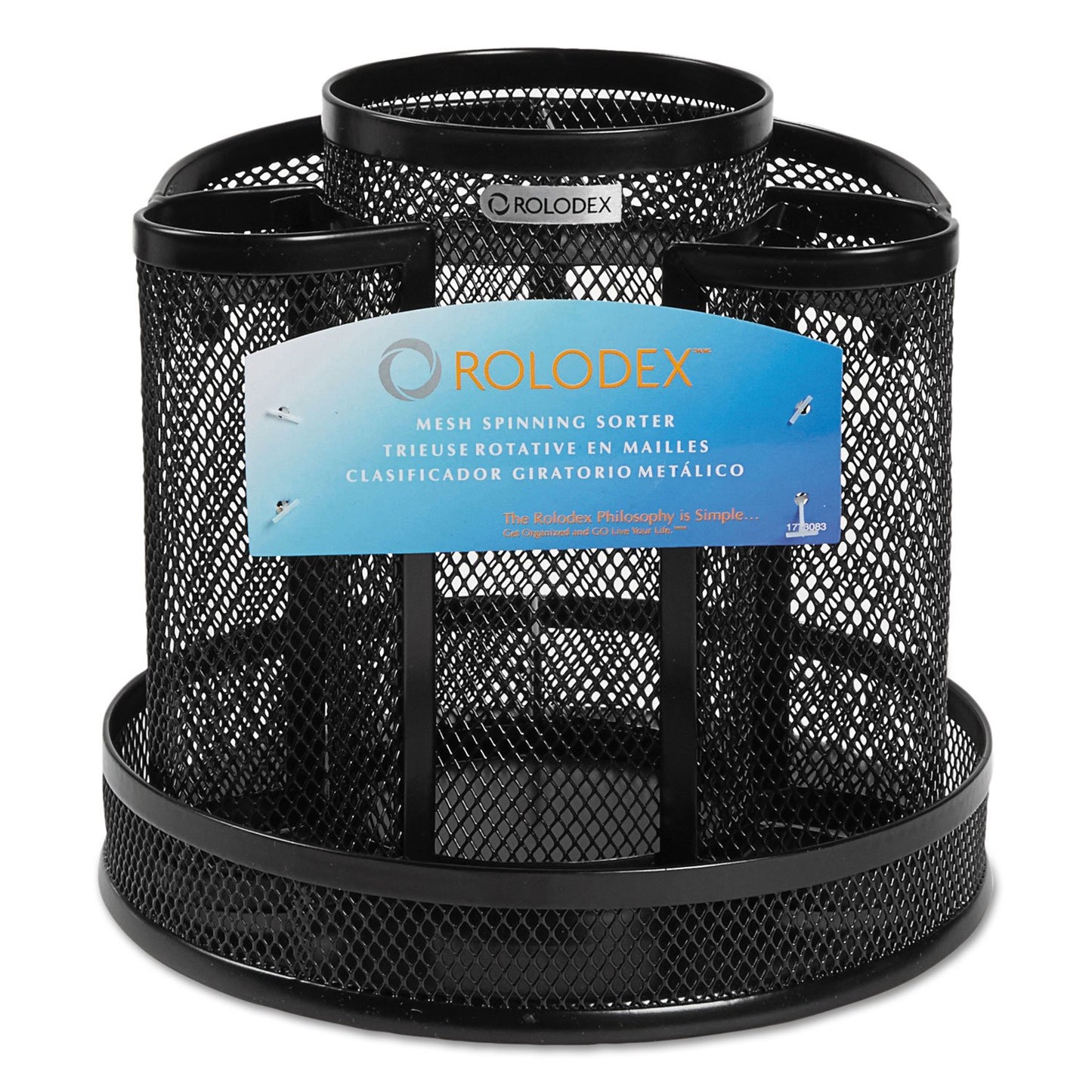 Rotating Mesh Desk Organizer for Office Supplies