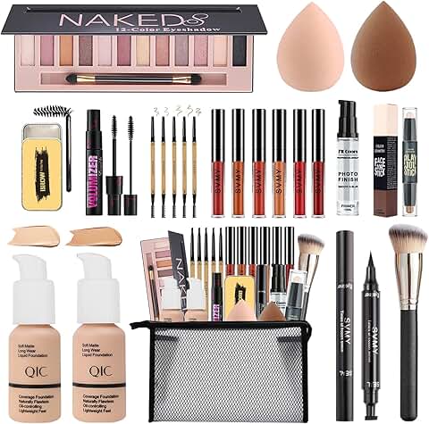 Complete Makeup Kit for Women with Brushes and Accessories
