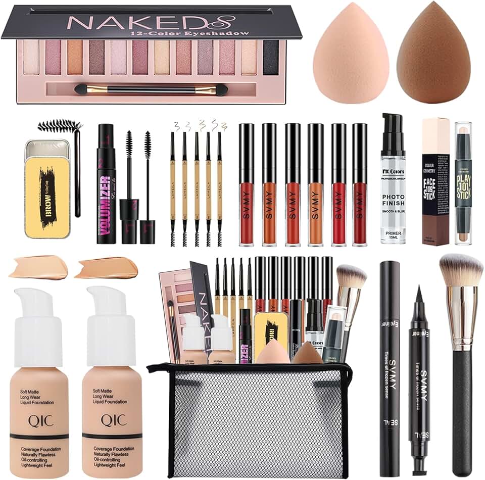 Complete Makeup Kit for Women with Brushes and Accessories