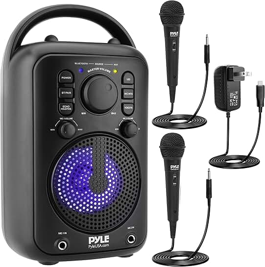 Wireless Bluetooth Portable Speaker with Microphones