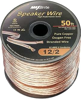 50 ft. 12 Gauge Speaker Wire, Oxygen Free Copper