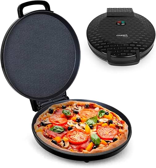Countertop 12-Inch Pizza Maker with Non-Stick Plates