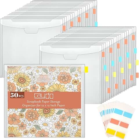 Scrapbook Paper Storage with Buckle and Index Tabs