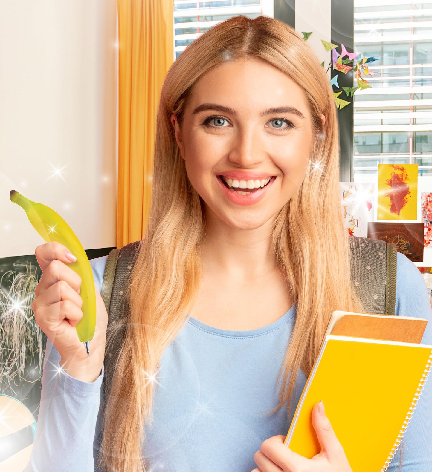 Banana-shaped Ballpoint Pen for Kids and Adults