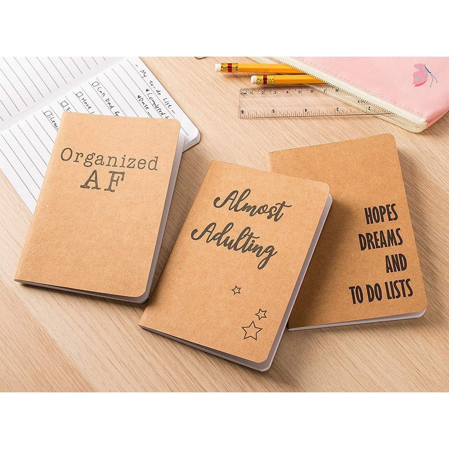 Set of 12 A6 Kraft Paper Pocket Notebooks