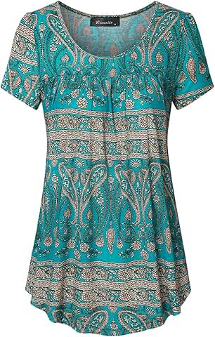 Women's Pleated Scoop Neck Blouse