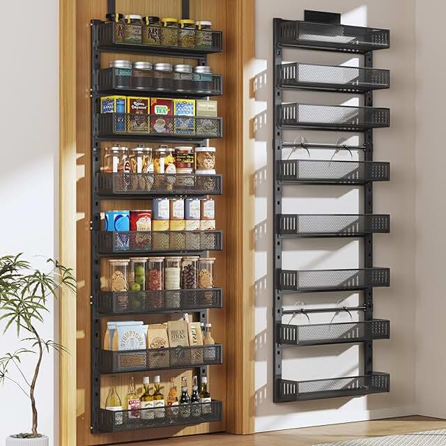 8-Tier Over-the-Door Metal Pantry Organizer
