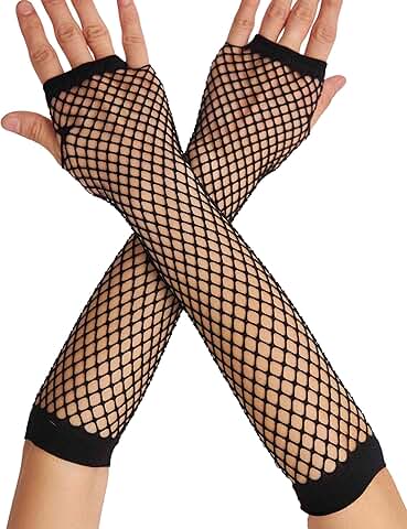 Fingerless Fishnet Gloves for Women