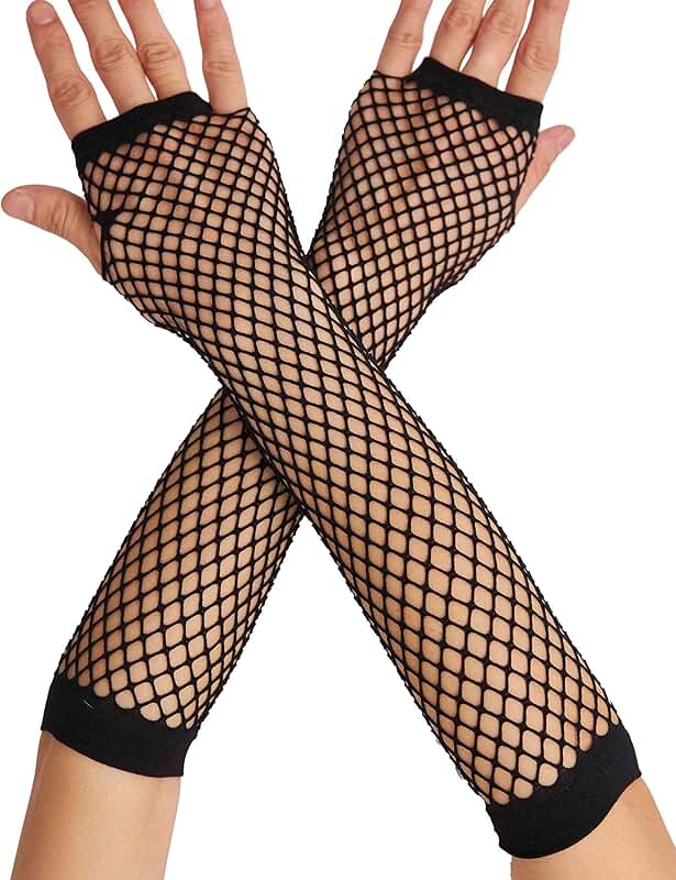 Fingerless Fishnet Gloves for Women
