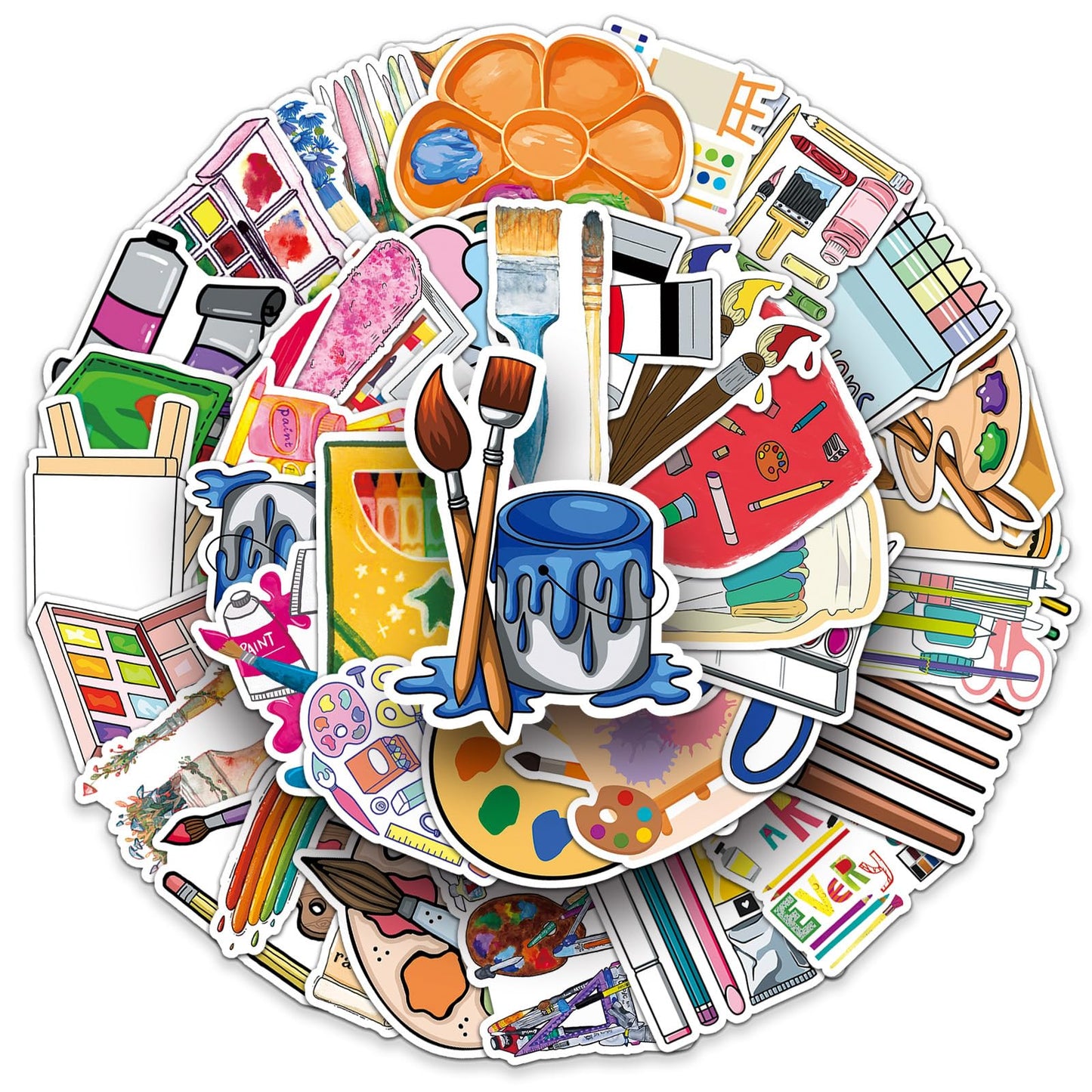 50 Art Painting Stickers for Kids and Teens