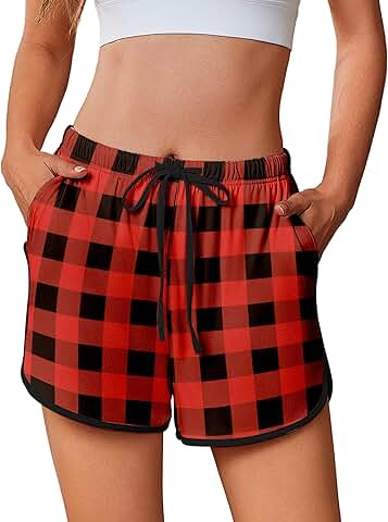 Women's Elastic Waist Sleep and Lounge Shorts