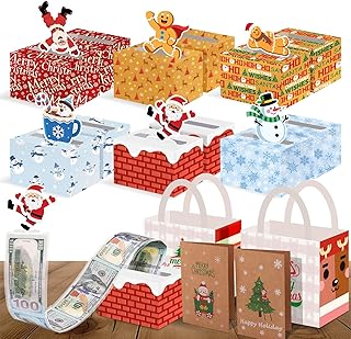 Christmas Money Box with Snowman and Santa Designs