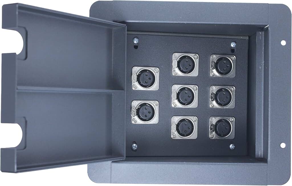 Black Recessed Stage Floor Pocket Box