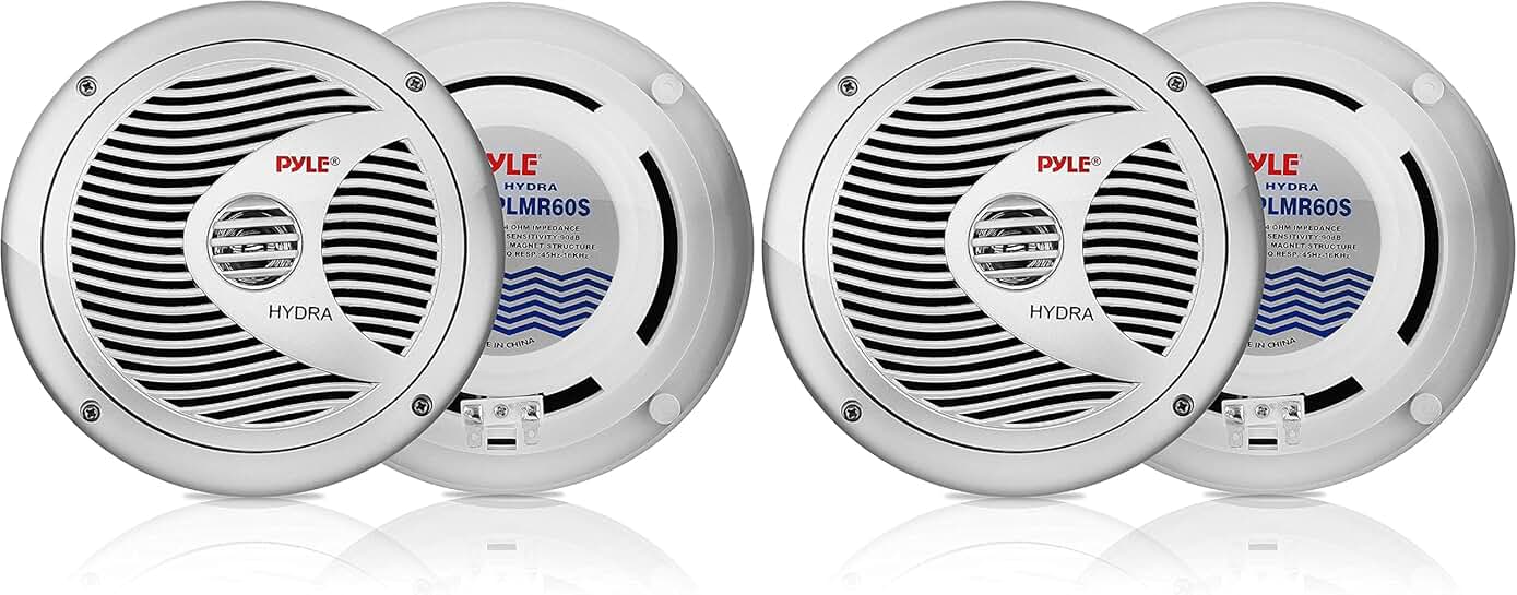 Pair of 6.5-inch waterproof marine speakers