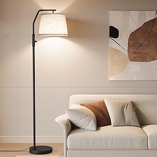 Tall adjustable arc floor lamp with dimmable head
