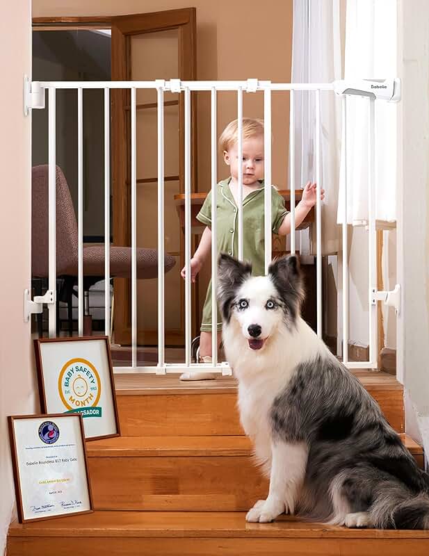 Baby Gate for Stairs and Doorways, 26-43" Wide