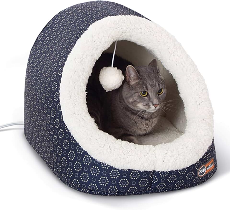 Heated Cat and Dog Cave Bed for Indoor Use
