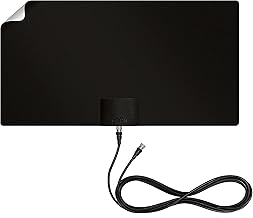 Indoor TV Antenna with 65-Mile Range and Signal Indicator
