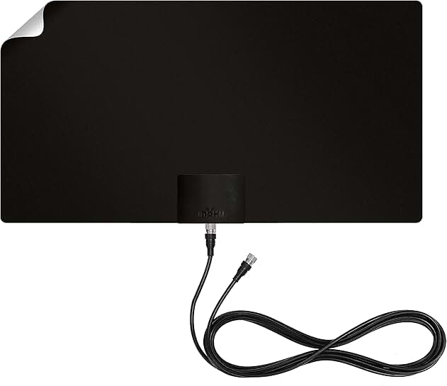 Indoor TV Antenna with 65-Mile Range and Signal Indicator