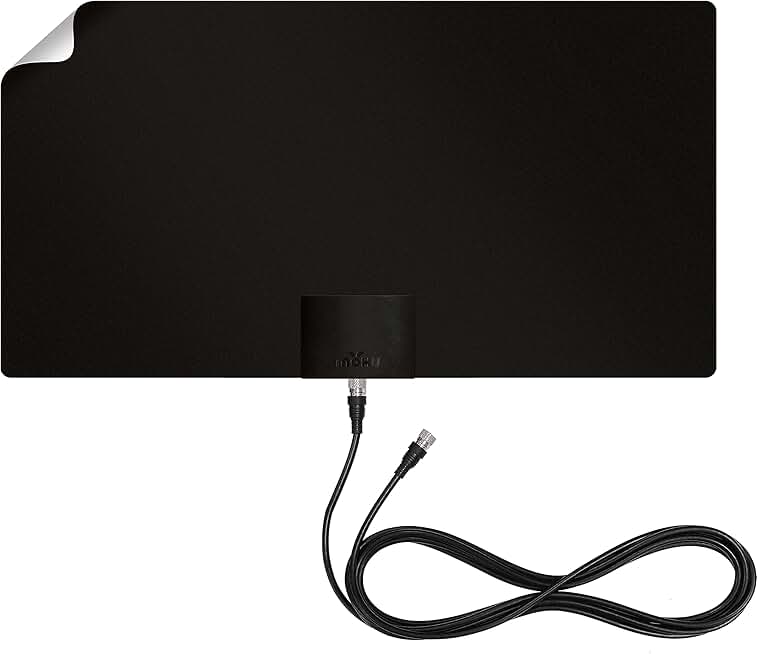 Indoor TV Antenna with 65-Mile Range and Signal Indicator