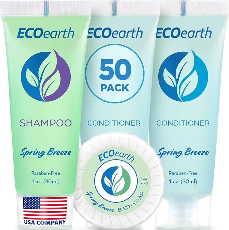 Travel Size Soap, Shampoo, Conditioner Set, 150 Pieces