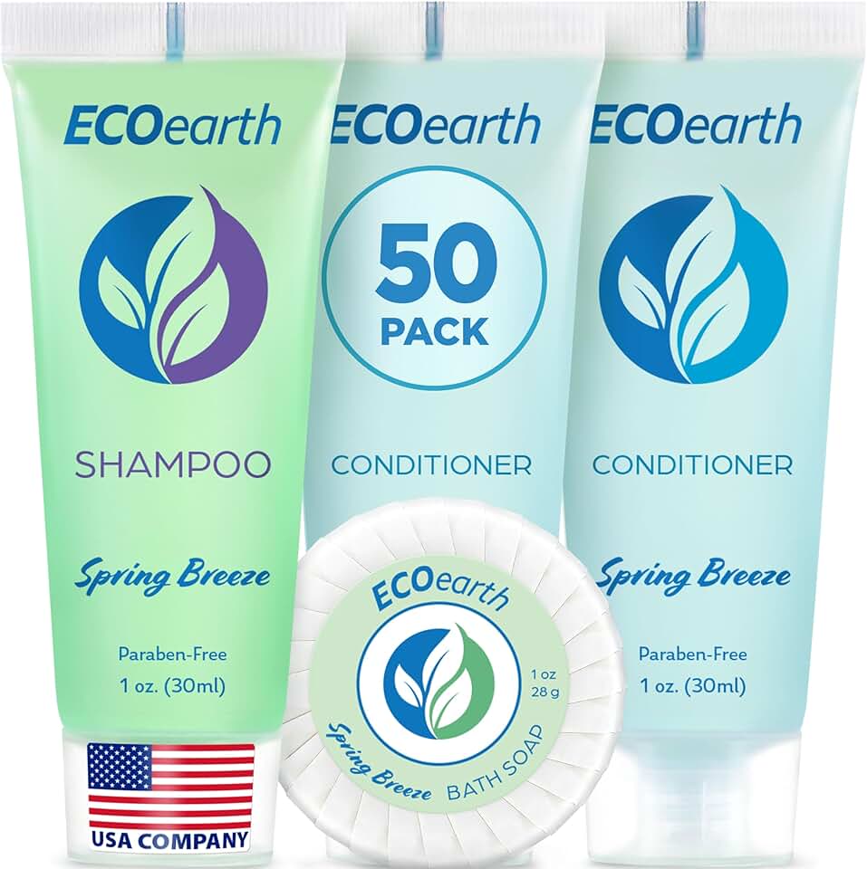 Travel Size Soap, Shampoo, Conditioner Set, 150 Pieces