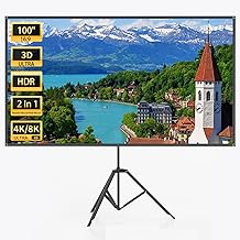 100-inch portable outdoor projector screen with stand