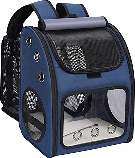 Expandable pet backpack for cats and small animals